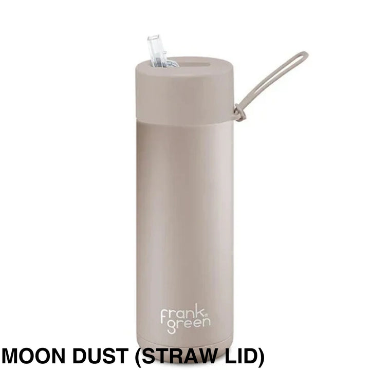 Frank Green 20Oz (595Ml) Stainless Steel Ceramic Reusable Straw Bottle Moon Dust