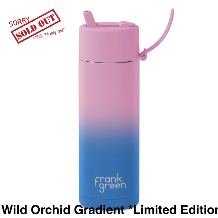 Frank Green 20Oz (595Ml) Stainless Steel Ceramic Reusable Straw Bottle Wild Orchid Gradient