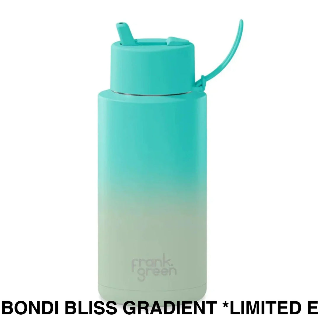 Frank Green 34Oz (1L) Stainless Steel Ceramic Reusable Straw Bottle Bondi Bliss Gradient *Limited