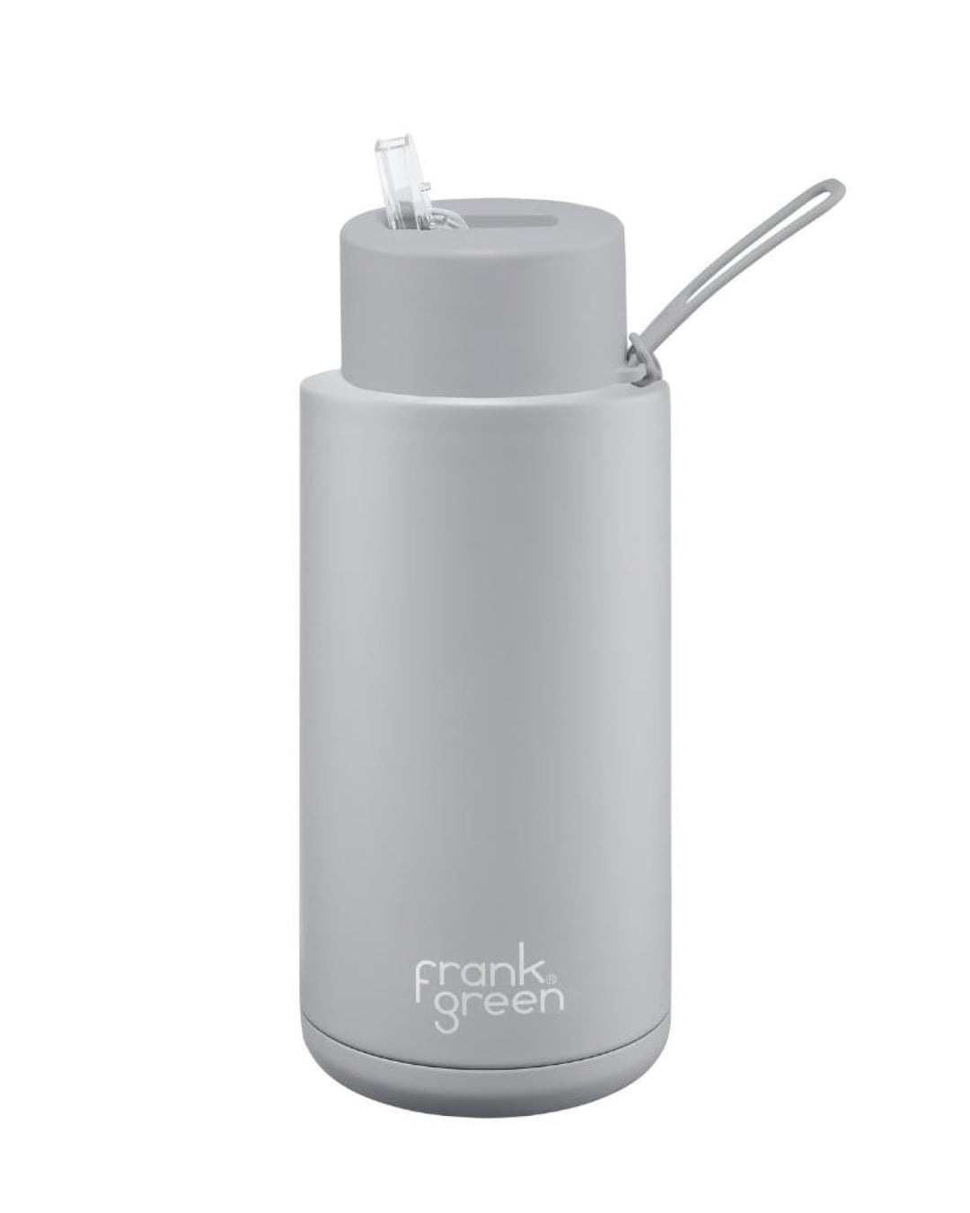 Frank Green 34Oz (1L) Stainless Steel Ceramic Reusable Straw Bottle Harbor Mist