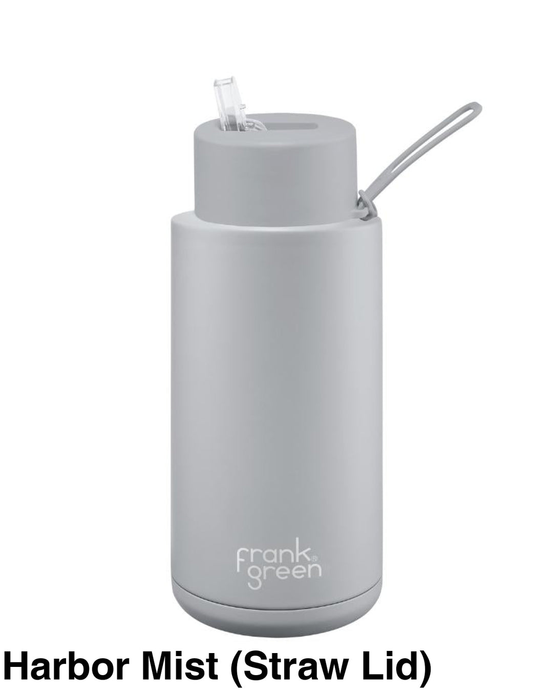 Frank Green 34Oz (1L) Stainless Steel Ceramic Reusable Straw Bottle Harbor Mist