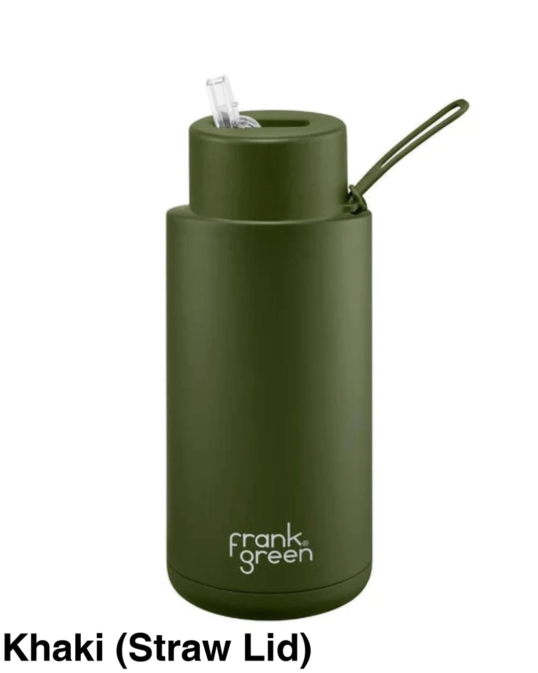 Frank Green 34Oz (1L) Stainless Steel Ceramic Reusable Straw Bottle