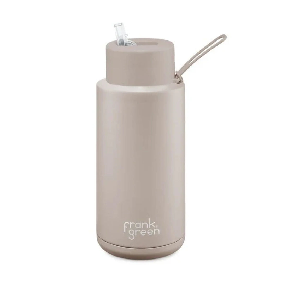 Frank Green 34Oz (1L) Stainless Steel Ceramic Reusable Straw Bottle Moon Dust