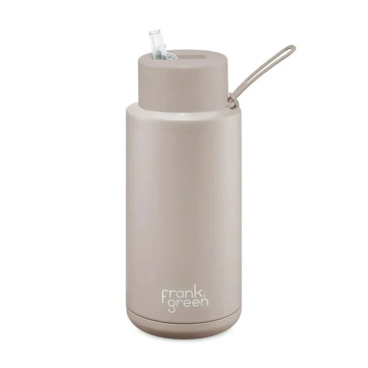 Frank Green 34Oz (1L) Stainless Steel Ceramic Reusable Straw Bottle Moon Dust