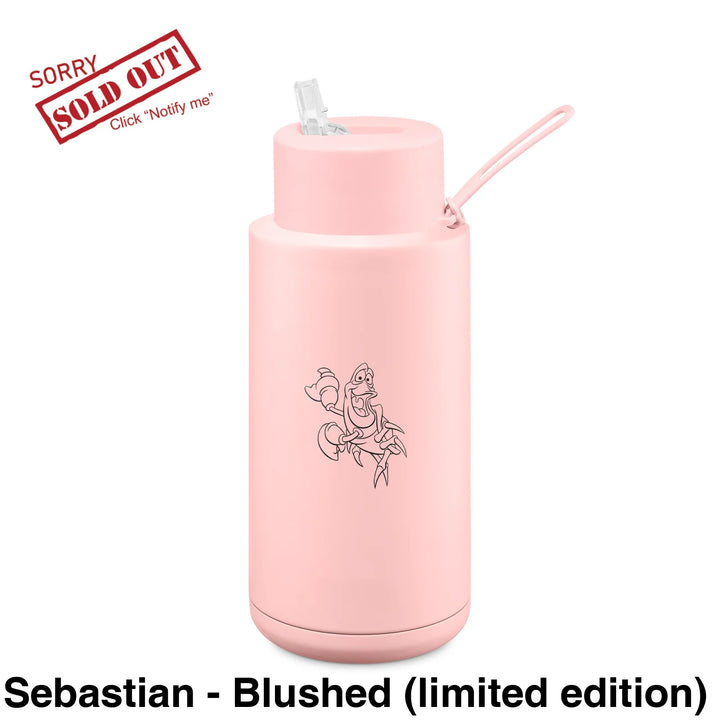 Frank Green 34Oz (1L) Stainless Steel Ceramic Reusable Straw Bottle Sebastian - Blushed (Limited