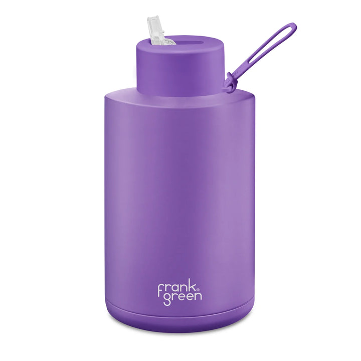 Frank Green 68Oz (2L) Stainless Steel Ceramic Reusable Straw Bottle Cosmic Purple (Limited Edition)