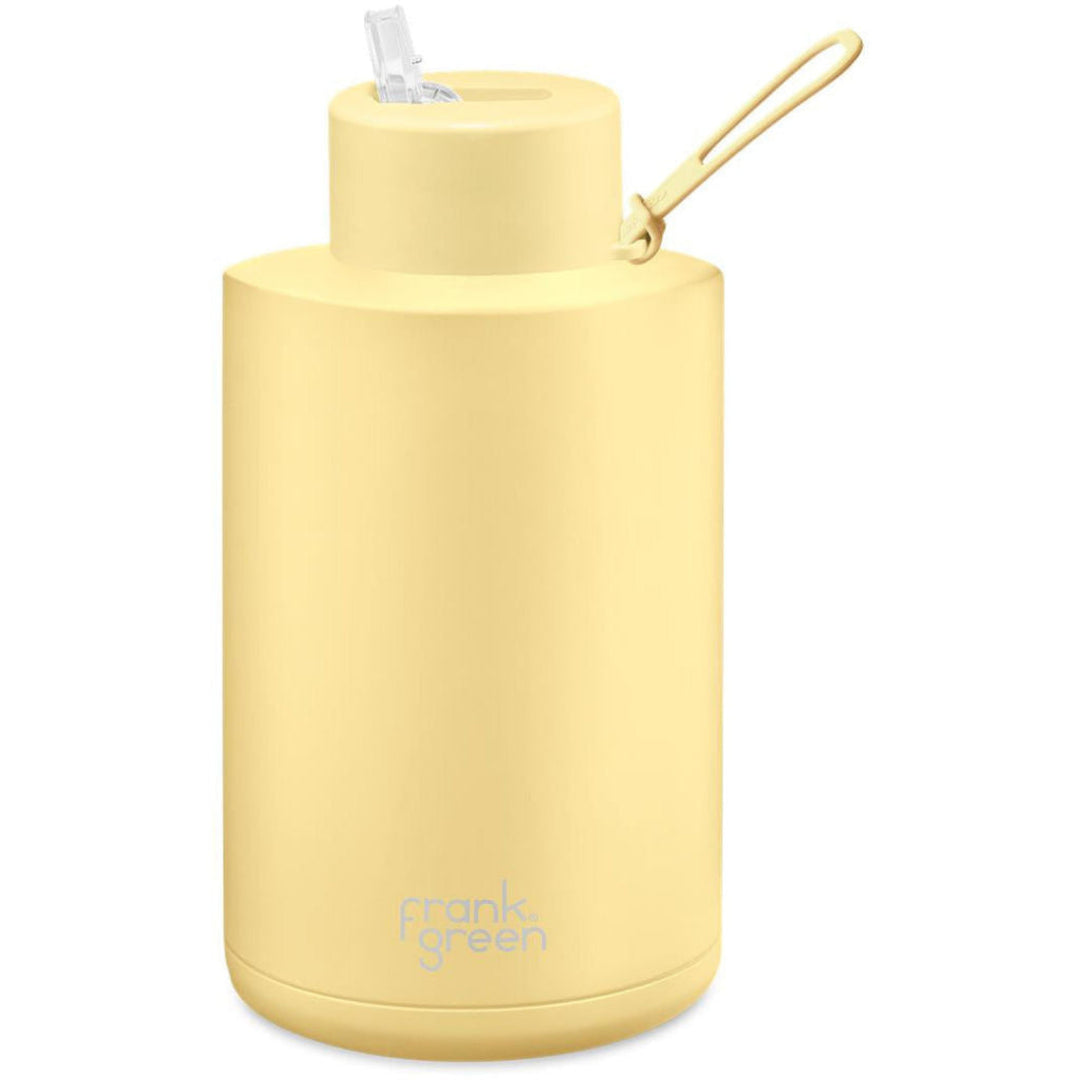 Frank Green 68Oz (2L) Stainless Steel Ceramic Reusable Straw Bottle Buttermilk