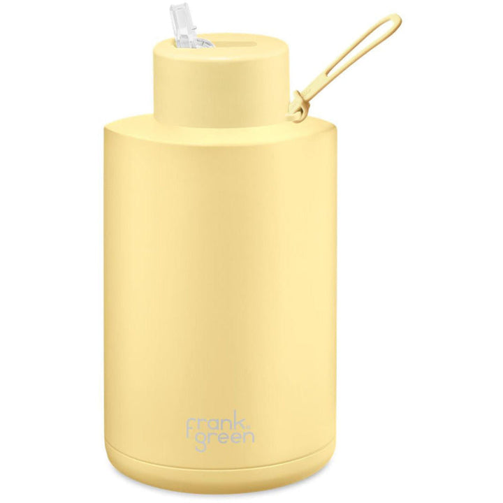 Frank Green 68Oz (2L) Stainless Steel Ceramic Reusable Straw Bottle Buttermilk