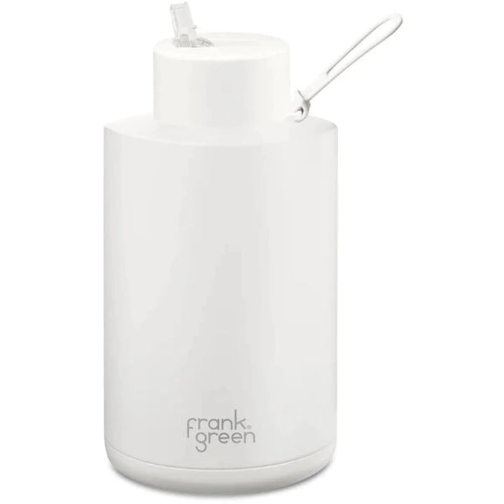 Frank Green 68Oz (2L) Stainless Steel Ceramic Reusable Straw Bottle Cloud