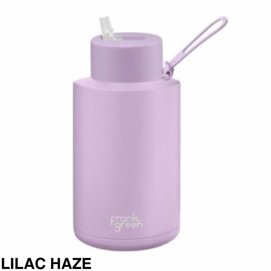 Frank Green 68Oz (2L) Stainless Steel Ceramic Reusable Straw Bottle Lilac Haze