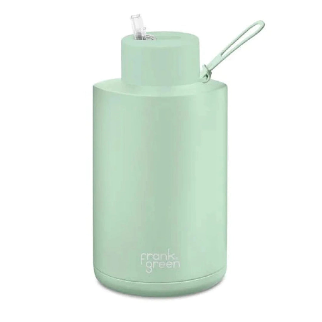 Frank Green 68Oz (2L) Stainless Steel Ceramic Reusable Straw Bottle Mint Gelato