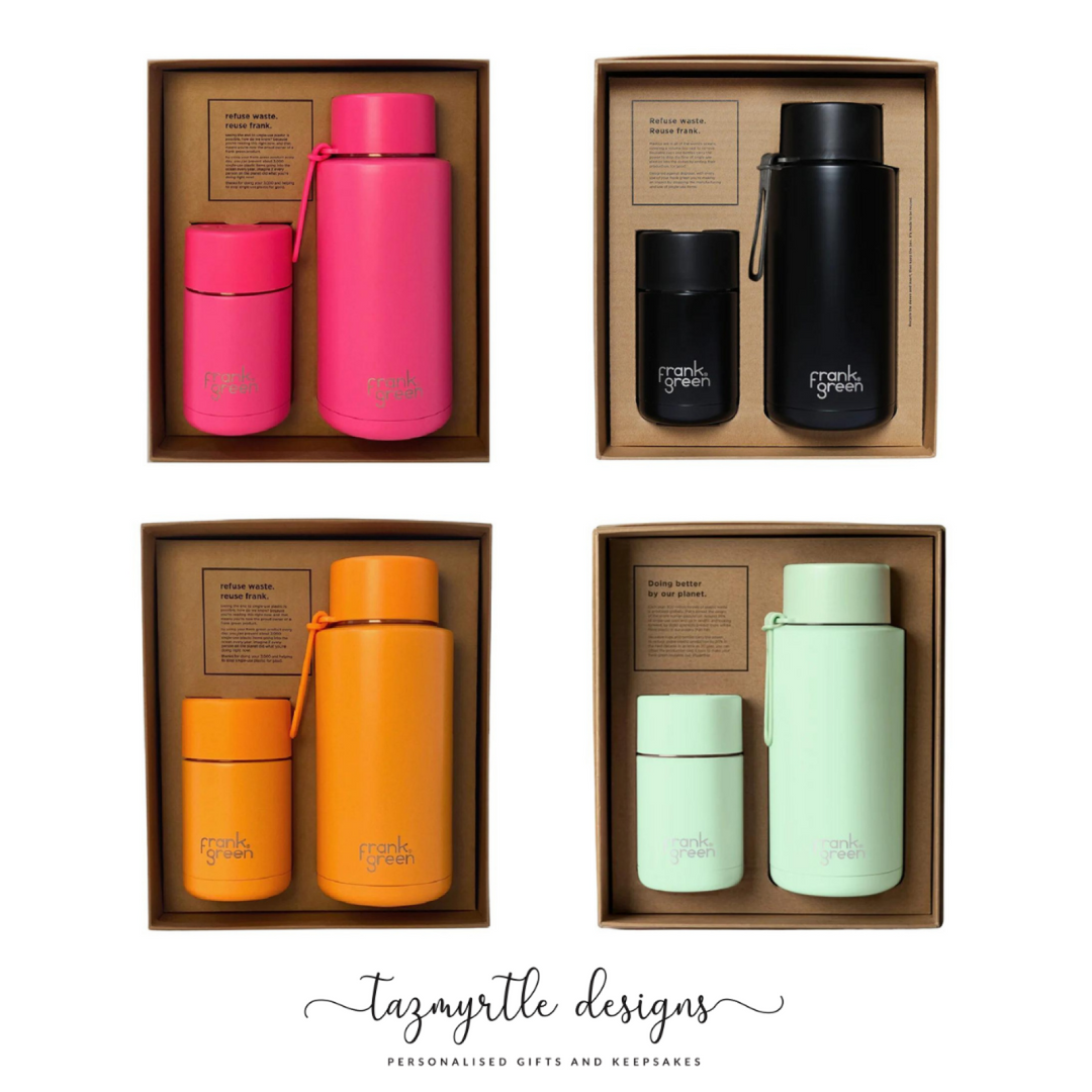 Frank Green Eco Gift Set 10Oz Cup & 34Oz Straw Bottle