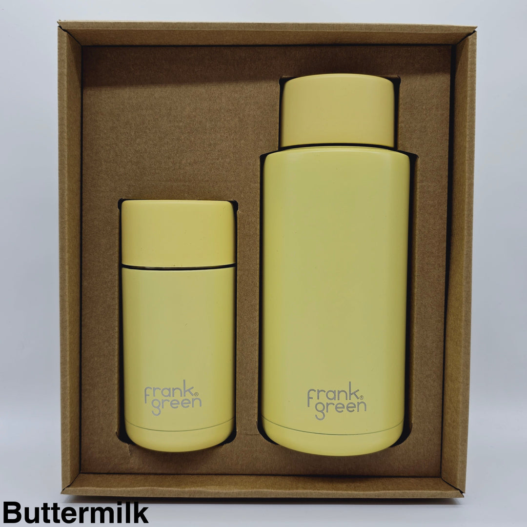 Frank Green Essentials Gift Set Large 12Oz Cup & 34Oz Straw Bottle