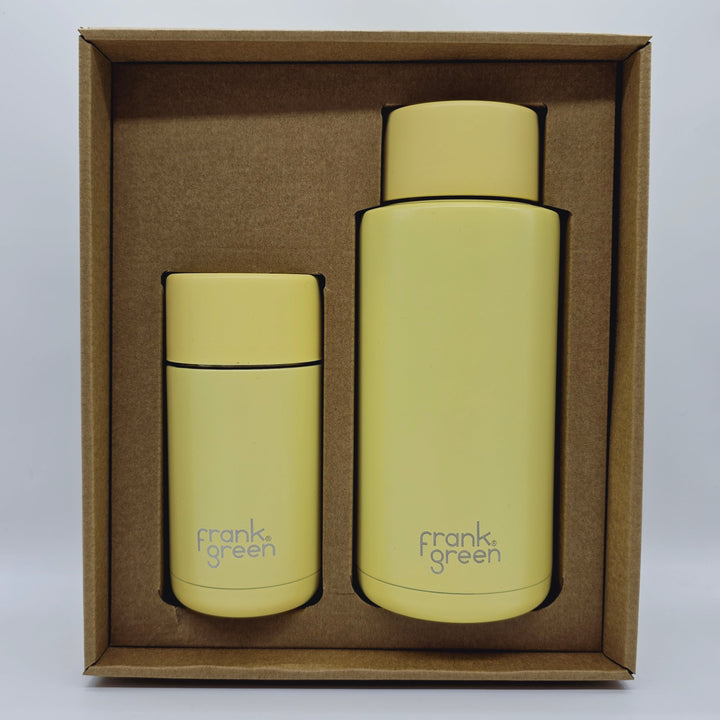 Frank Green Essentials Gift Set Large 12Oz Cup & 34Oz Straw Bottle