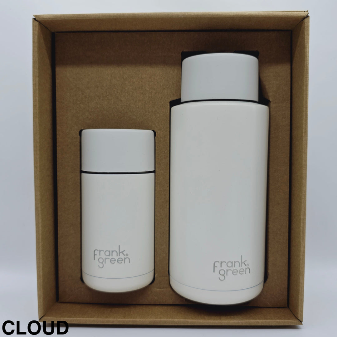 Frank Green Essentials Gift Set Large 12Oz Cup & 34Oz Straw Bottle