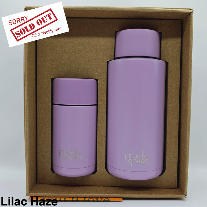 Frank Green Essentials Gift Set Large 12Oz Cup & 34Oz Straw Bottle