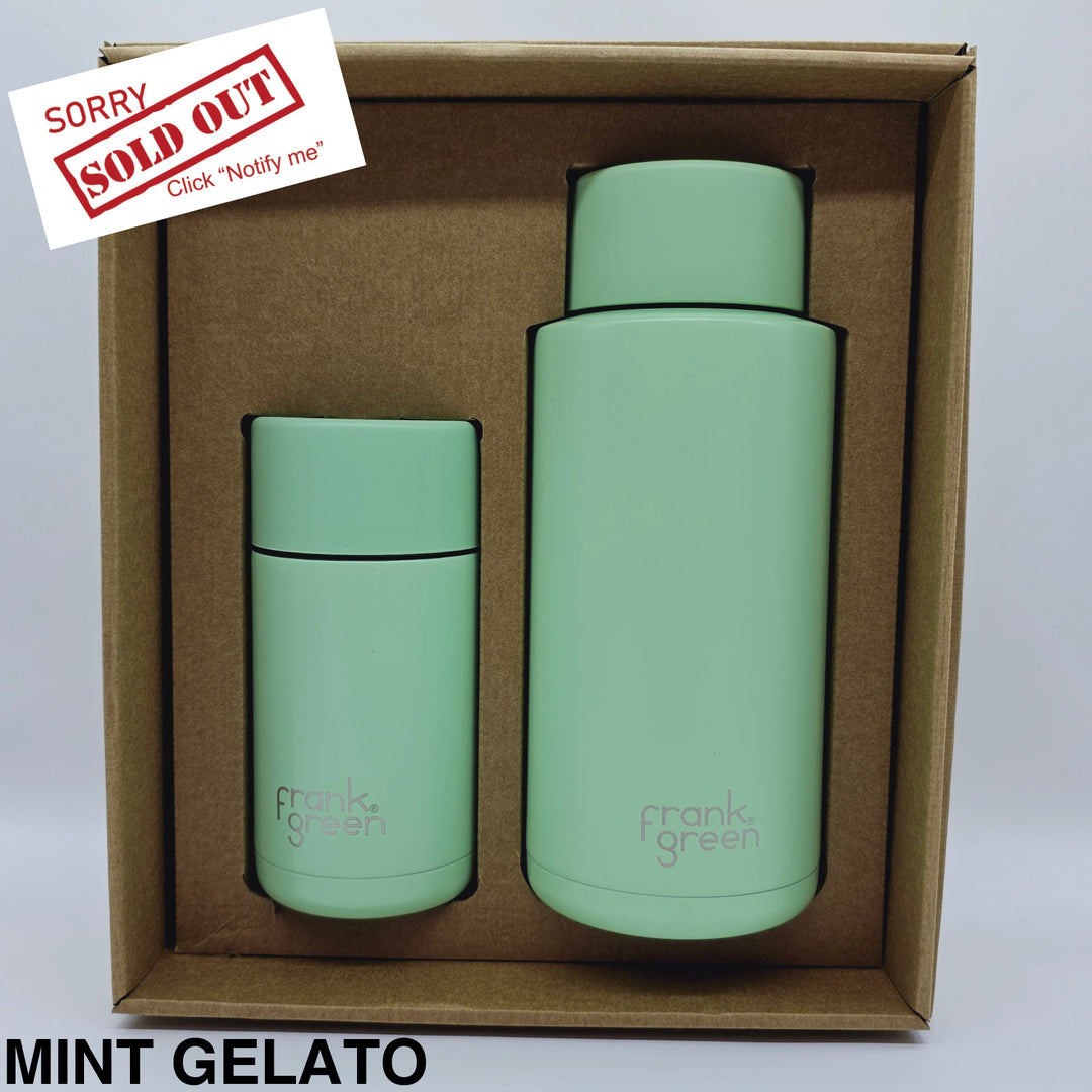 Frank Green Essentials Gift Set Large 12Oz Cup & 34Oz Straw Bottle