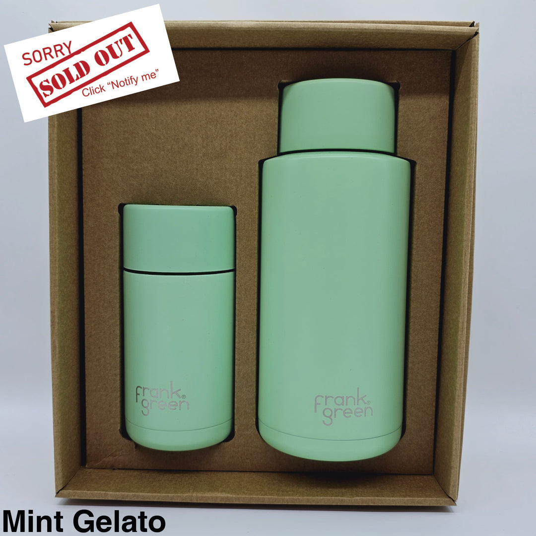 Frank Green Essentials Gift Set Large 12Oz Cup & 34Oz Straw Bottle