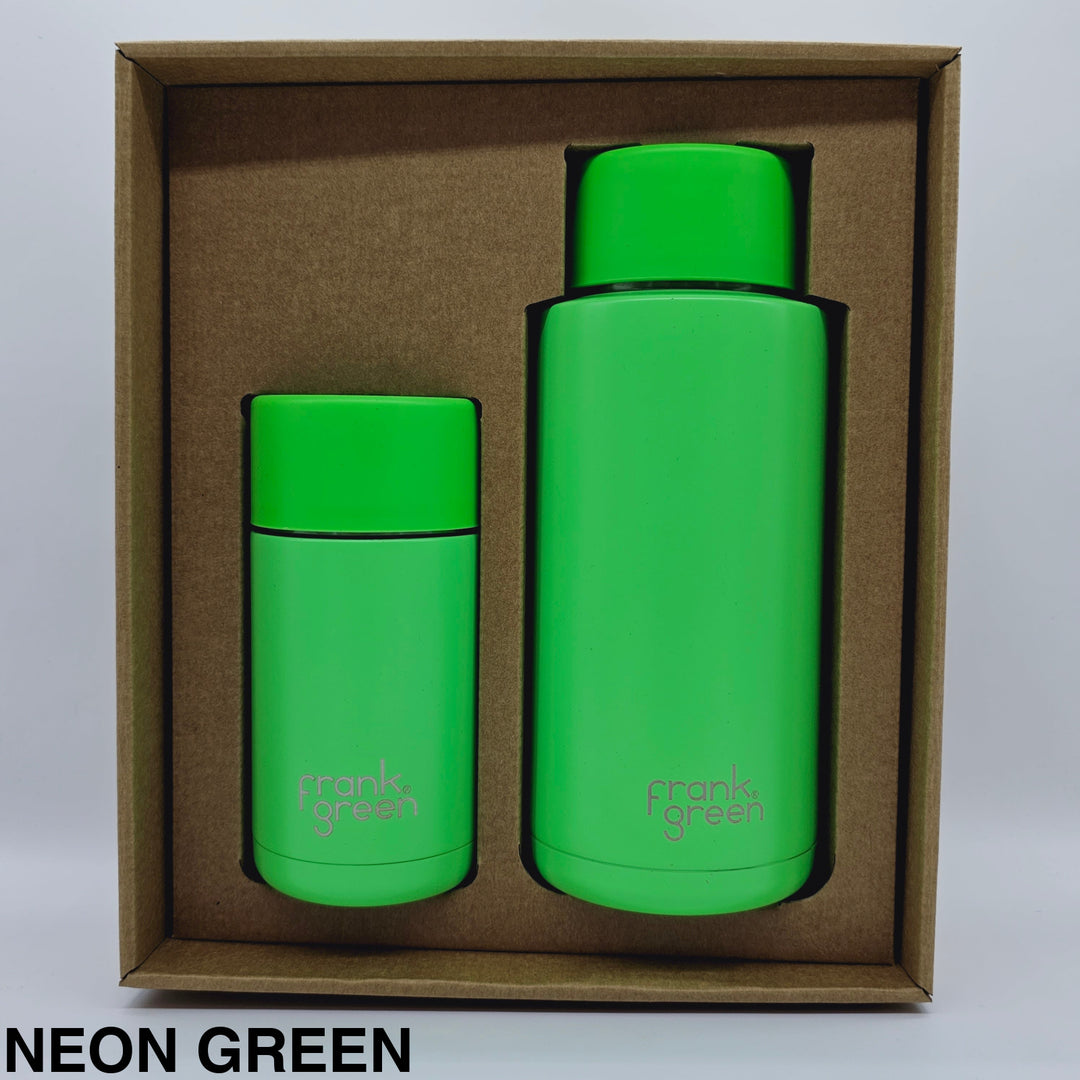 Frank Green Essentials Gift Set Large 12Oz Cup & 34Oz Straw Bottle