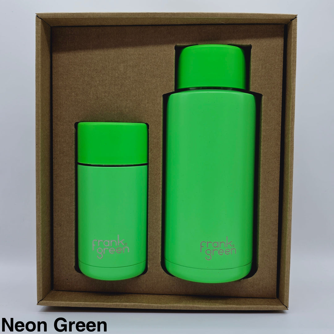 Frank Green Essentials Gift Set Large 12Oz Cup & 34Oz Straw Bottle