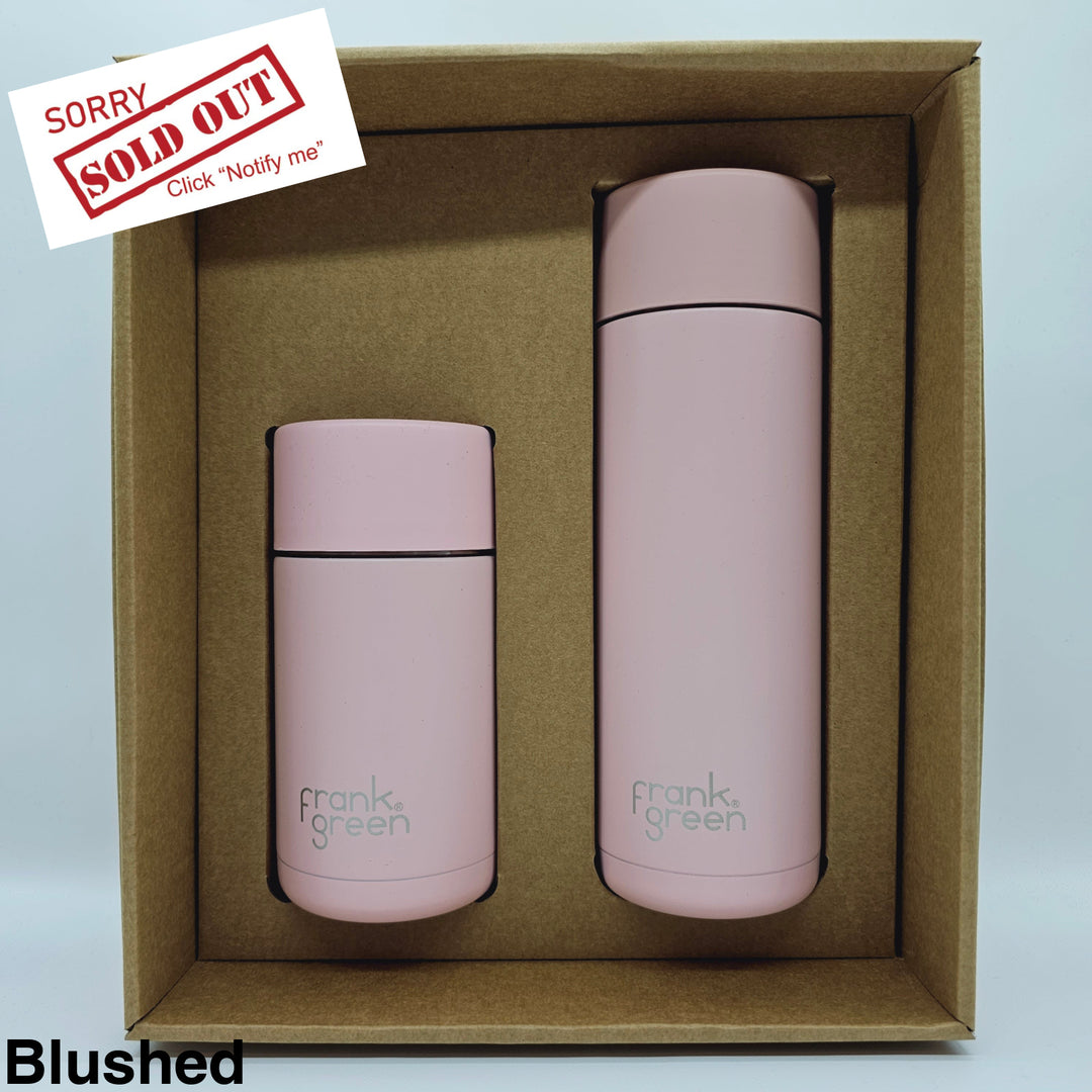 Frank Green Essentials Gift Set Small 12Oz Cup & 20Oz Straw Bottle Blushed