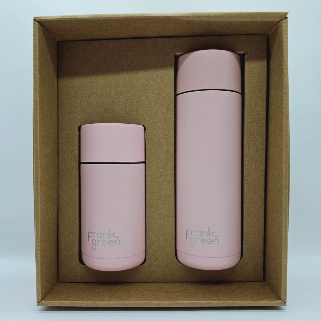 Frank Green Essentials Gift Set Small 12Oz Cup & 20Oz Straw Bottle Blushed
