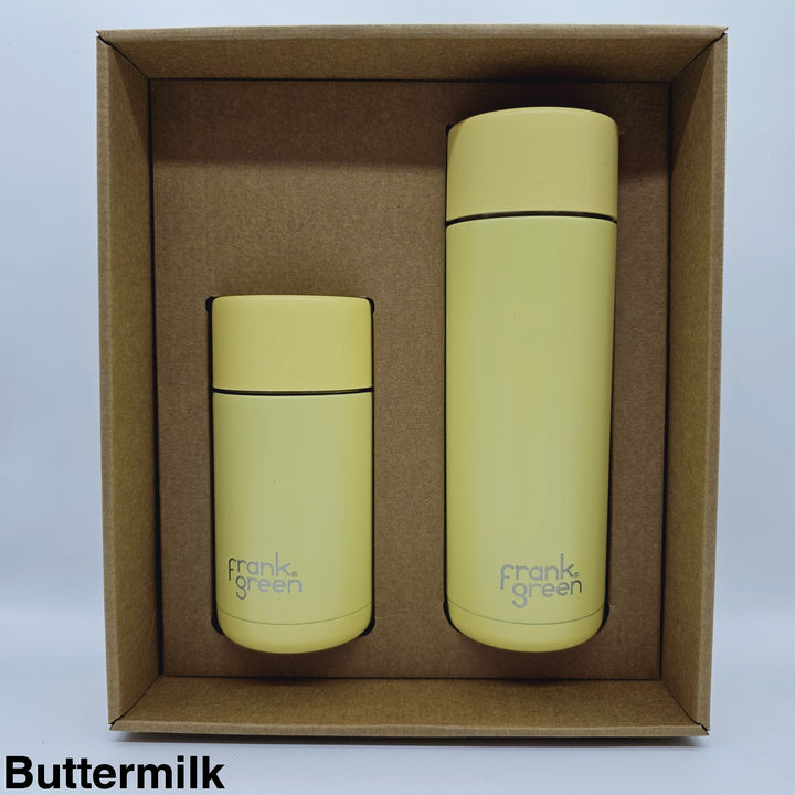 Frank Green Essentials Gift Set Small 12Oz Cup & 20Oz Straw Bottle Buttermilk