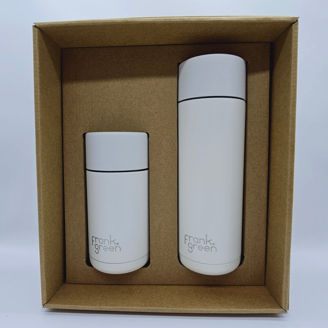 Frank Green Essentials Gift Set Small 12Oz Cup & 20Oz Straw Bottle Cloud