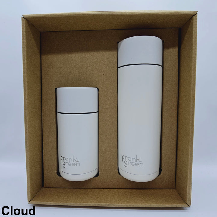 Frank Green Essentials Gift Set Small 12Oz Cup & 20Oz Straw Bottle Cloud