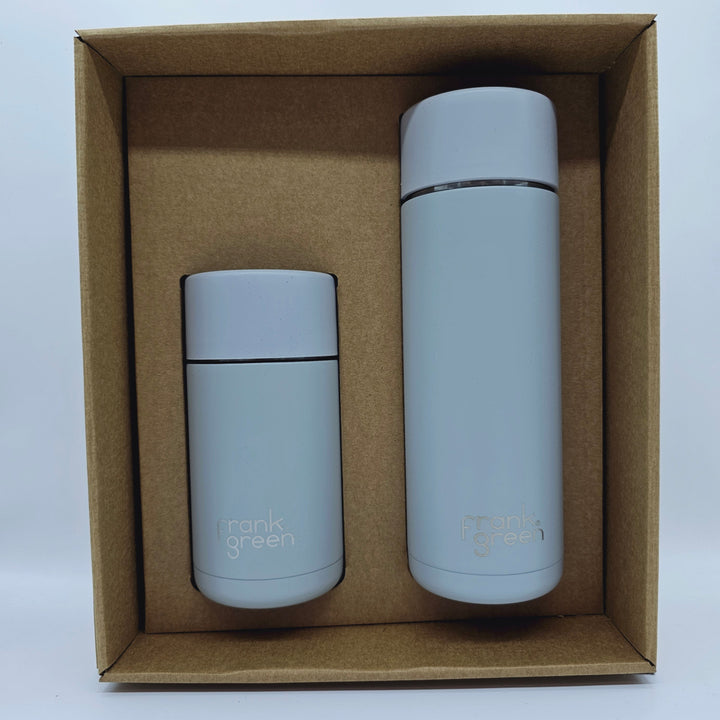 Frank Green Essentials Gift Set Small 12Oz Cup & 20Oz Straw Bottle Harbor Mist