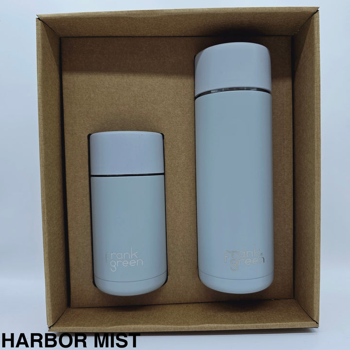 Frank Green Essentials Gift Set Small 12Oz Cup & 20Oz Straw Bottle Harbor Mist