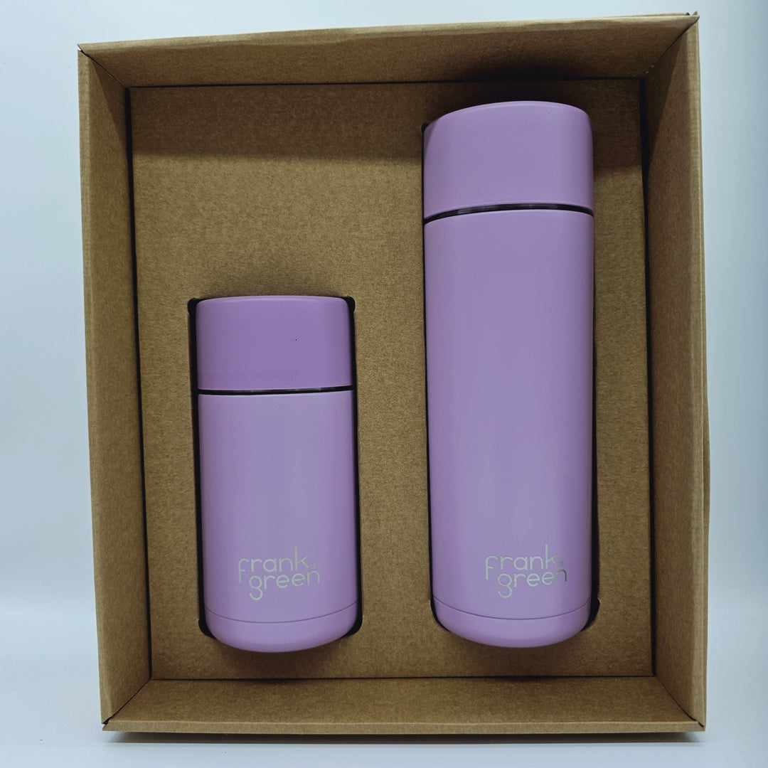 Frank Green Essentials Gift Set Small 12Oz Cup & 20Oz Straw Bottle Lilac Haze