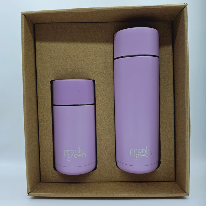 Frank Green Essentials Gift Set Small 12Oz Cup & 20Oz Straw Bottle Lilac Haze