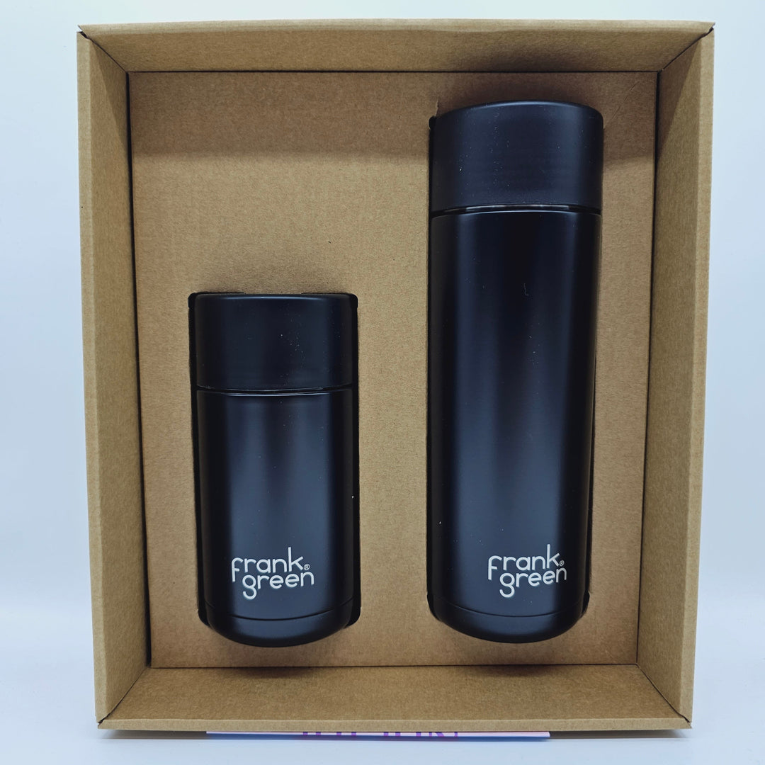 Frank Green Essentials Gift Set Small 12Oz Cup & 20Oz Straw Bottle Midnight