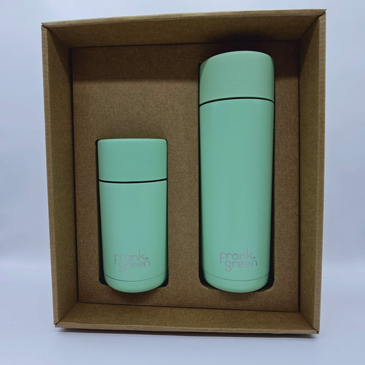 Frank Green Essentials Gift Set Small 12Oz Cup & 20Oz Straw Bottle Mint Gelato