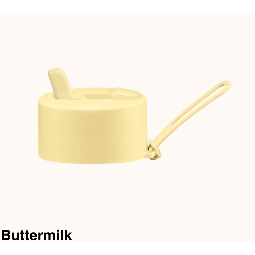 Frank Green Flip Straw Lid & Strap Only Buttermilk