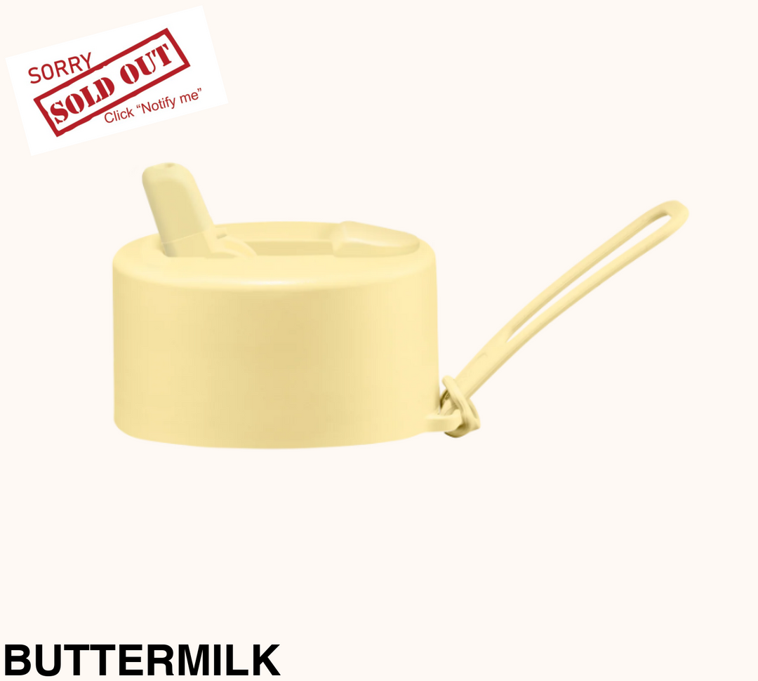Frank Green Flip Straw Lid & Strap Only Buttermilk