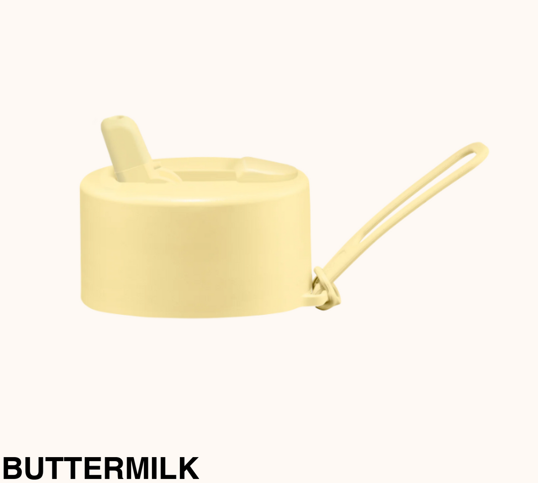 Frank Green Flip Straw Lid & Strap Only Buttermilk