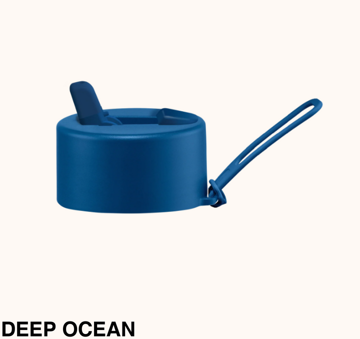 Frank Green Flip Straw Lid & Strap Only Deep Ocean