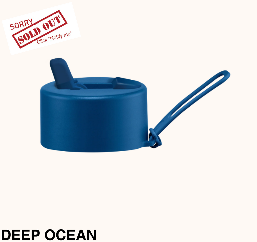 Frank Green Flip Straw Lid & Strap Only Deep Ocean