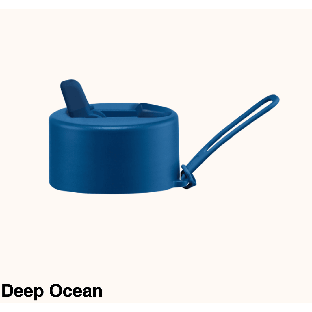 Frank Green Flip Straw Lid & Strap Only Deep Ocean