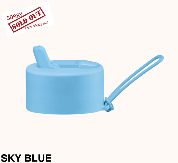 Frank Green Flip Straw Lid & Strap Only Sky Blue