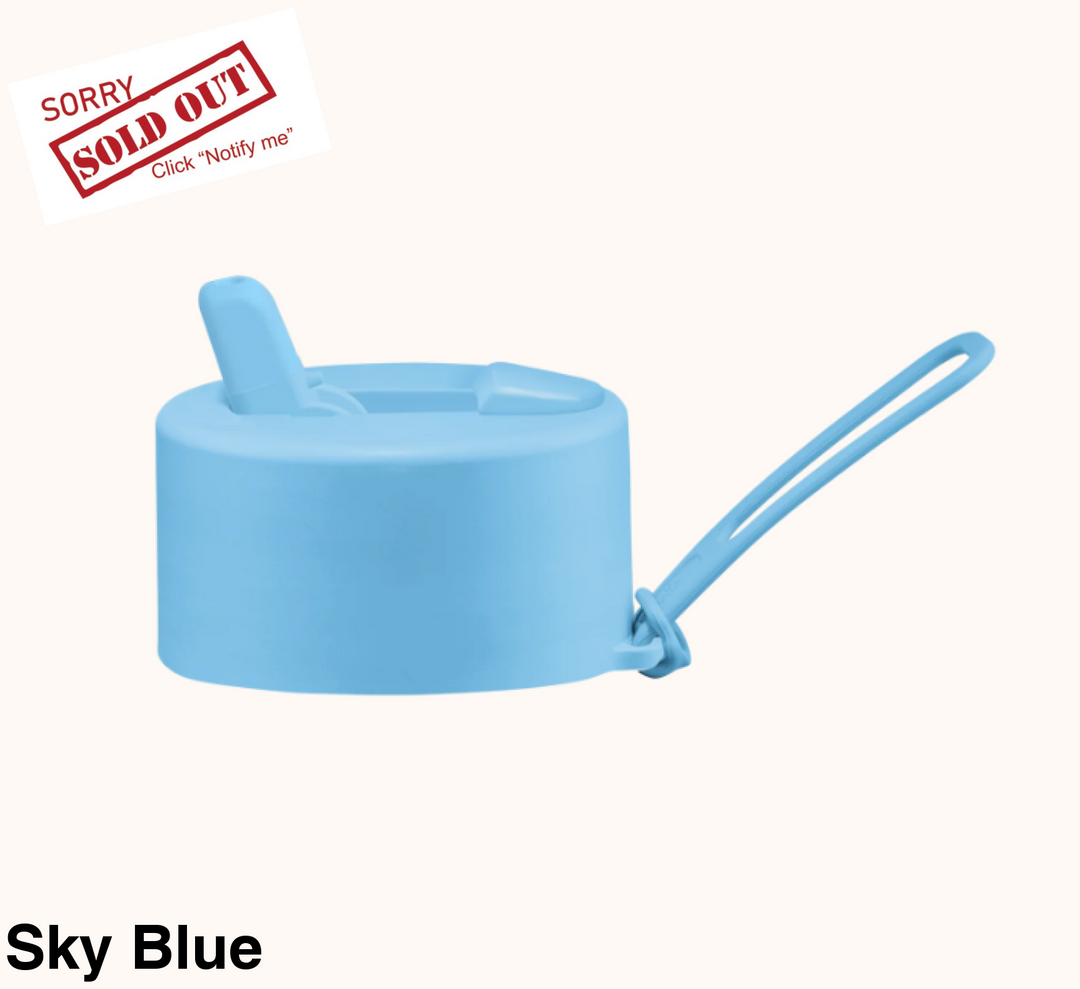 Frank Green Flip Straw Lid & Strap Only Sky Blue