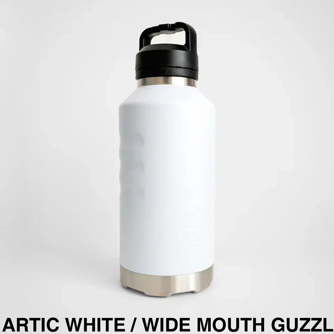 Fridgy 1.9L Insulated Bottle Artic White / Sipper Straw Lid