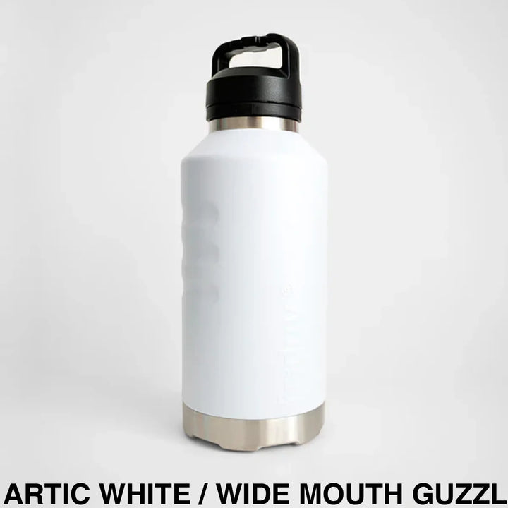 Fridgy 1.9L Insulated Bottle Artic White / Sipper Straw Lid