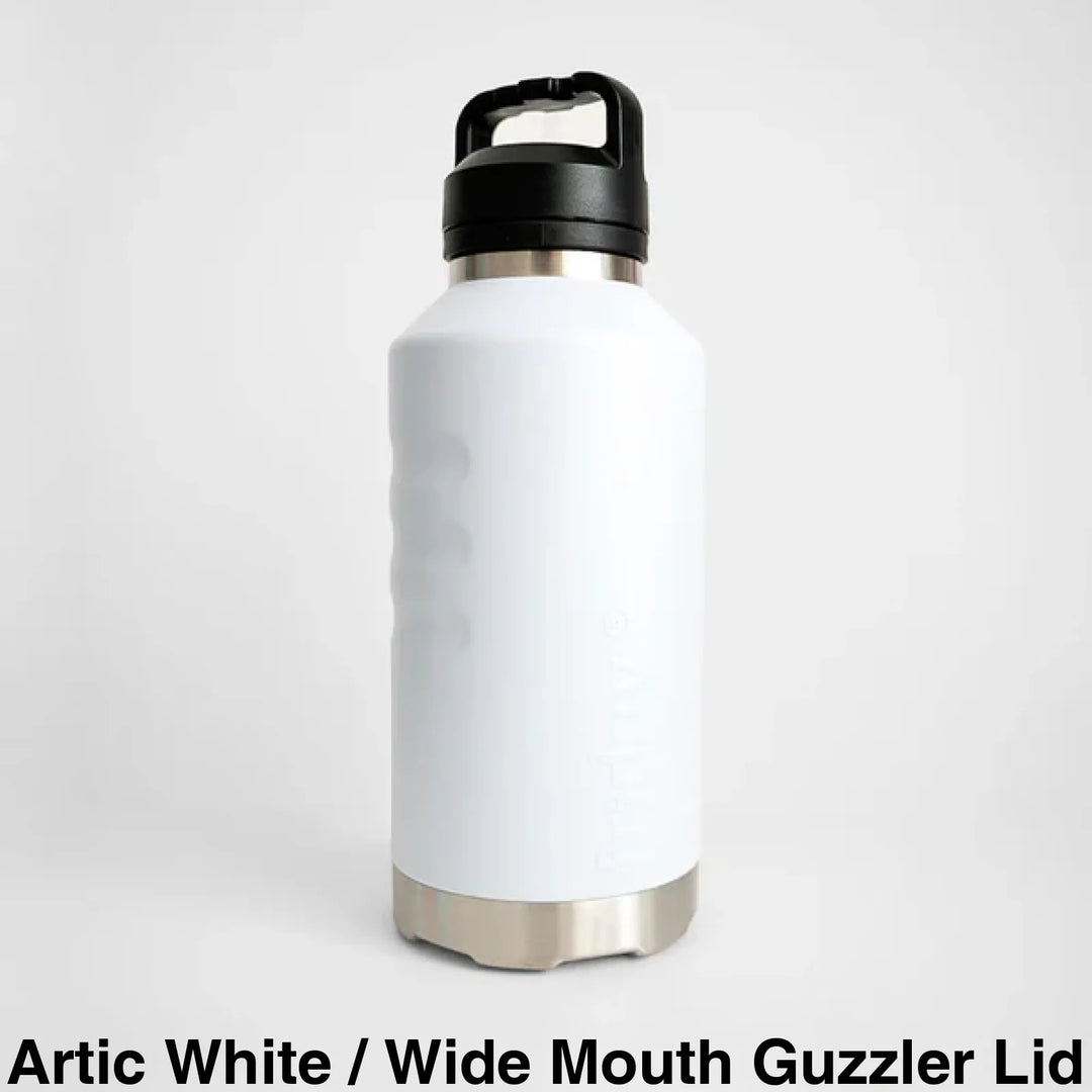 Fridgy 1.9L Insulated Bottle Artic White / Sipper Straw Lid