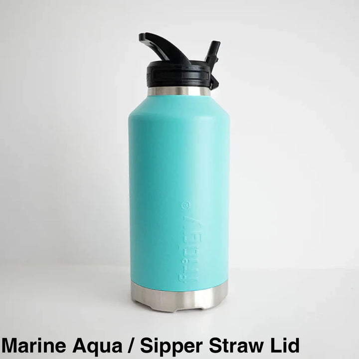 Fridgy 1.9L Insulated Bottle Marine Aqua / Sipper Straw Lid