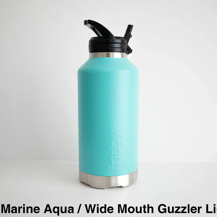 Fridgy 1.9L Insulated Bottle Marine Aqua / Sipper Straw Lid
