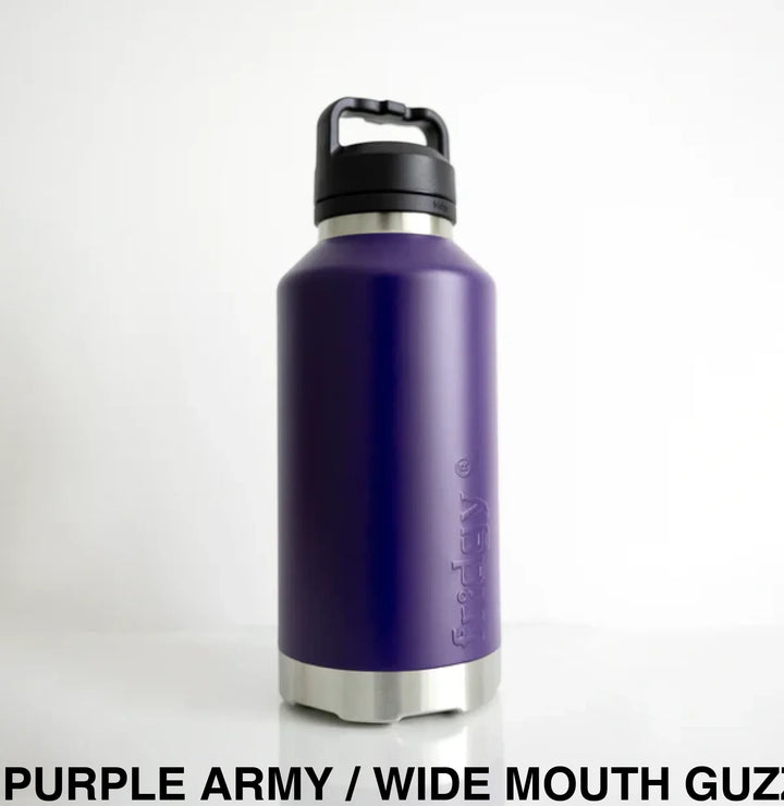 Fridgy 1.9L Insulated Bottle Purple Army / Sipper Straw Lid