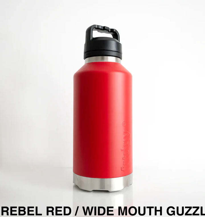 Fridgy 1.9L Insulated Bottle Rebel Red / Sipper Straw Lid